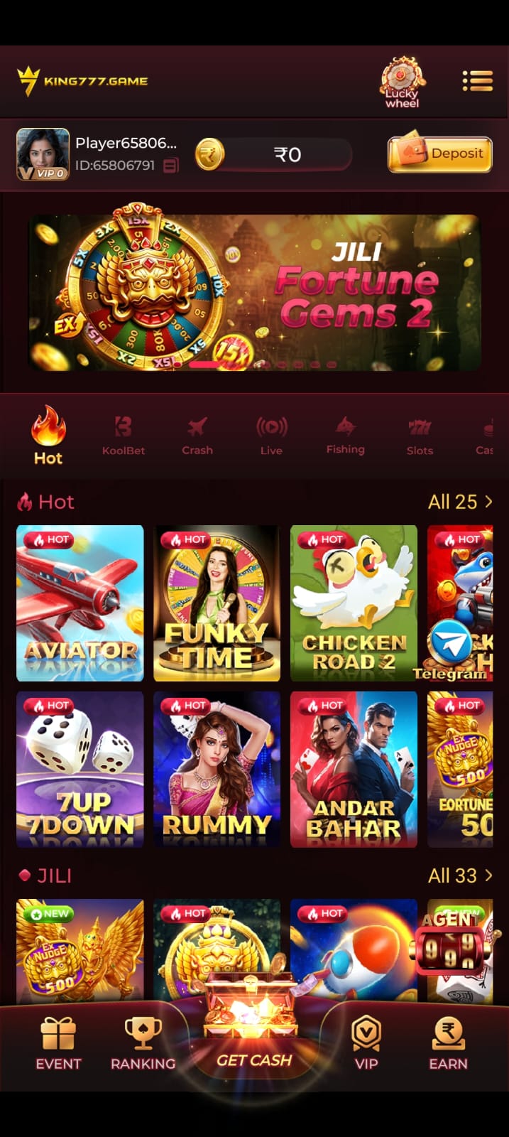 KING777 Register and Login gaming account